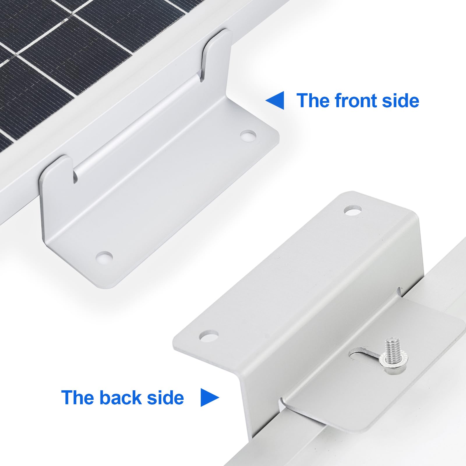 ECO-WORTHY 16 Units Solar Panel Mounting Brackets,Z Bracket Sets Lightweight Aluminum Corrosion-Free for RV, Trailer, Boat, Yachs, Wall and Other Off Gird Roof,4 Set of 4 Units - Image 5