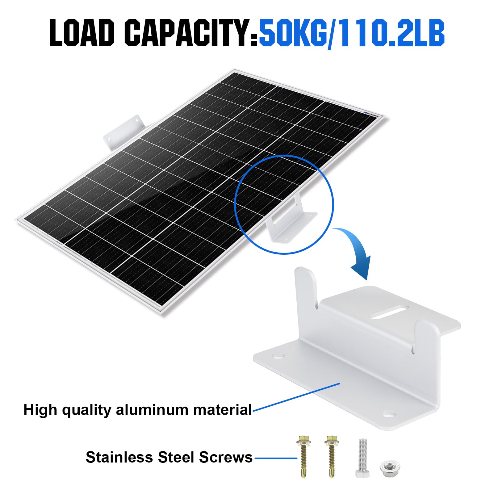 ECO-WORTHY 16 Units Solar Panel Mounting Brackets,Z Bracket Sets Lightweight Aluminum Corrosion-Free for RV, Trailer, Boat, Yachs, Wall and Other Off Gird Roof,4 Set of 4 Units - Image 6