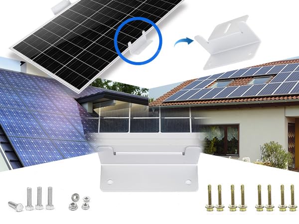 ECO-WORTHY 16 Units Solar Panel Mounting Brackets,Z Bracket Sets Lightweight Aluminum Corrosion-Free for RV, Trailer, Boat, Yachs, Wall and Other Off Gird Roof,4 Set of 4 Units - Image 7