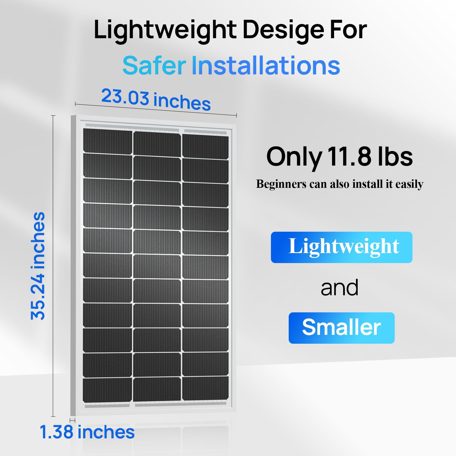 ECO-WORTHY 400W Solar Panels 4pcs 100 Watt 18V Monocrystalline Solar Panel Module for Off Grid PV Power for Home, Camping, Boat, Shed Farm, RV,12V Battery,2-Pack 2 * 100W - Image 3