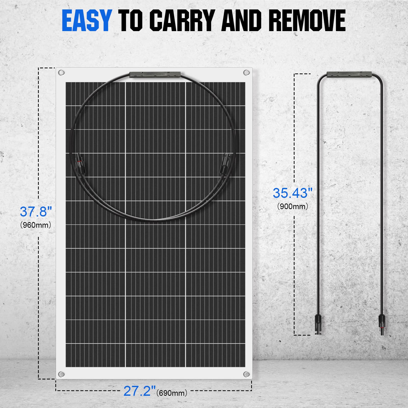 ECO-WORTHY 8pcs 130Watt 12 Volt (1040W) Flexible Solar Panels Waterproof Monocrystalline Lightweight Solar Panel for RV, Boats, Cabin, Roofs, Curved Surfaces - Image 5