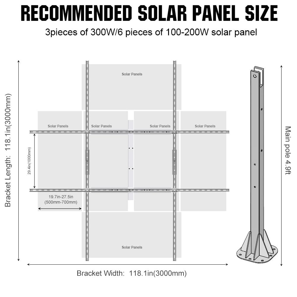 ECO-WORTHY Solar Panel Dual Axis Tracking System (Increase 40% Power) with Tracker Controller, Complete Solar Tracker Kit, Ideal for Different Solar Panels, for Yard/Farm/Field - Image 9