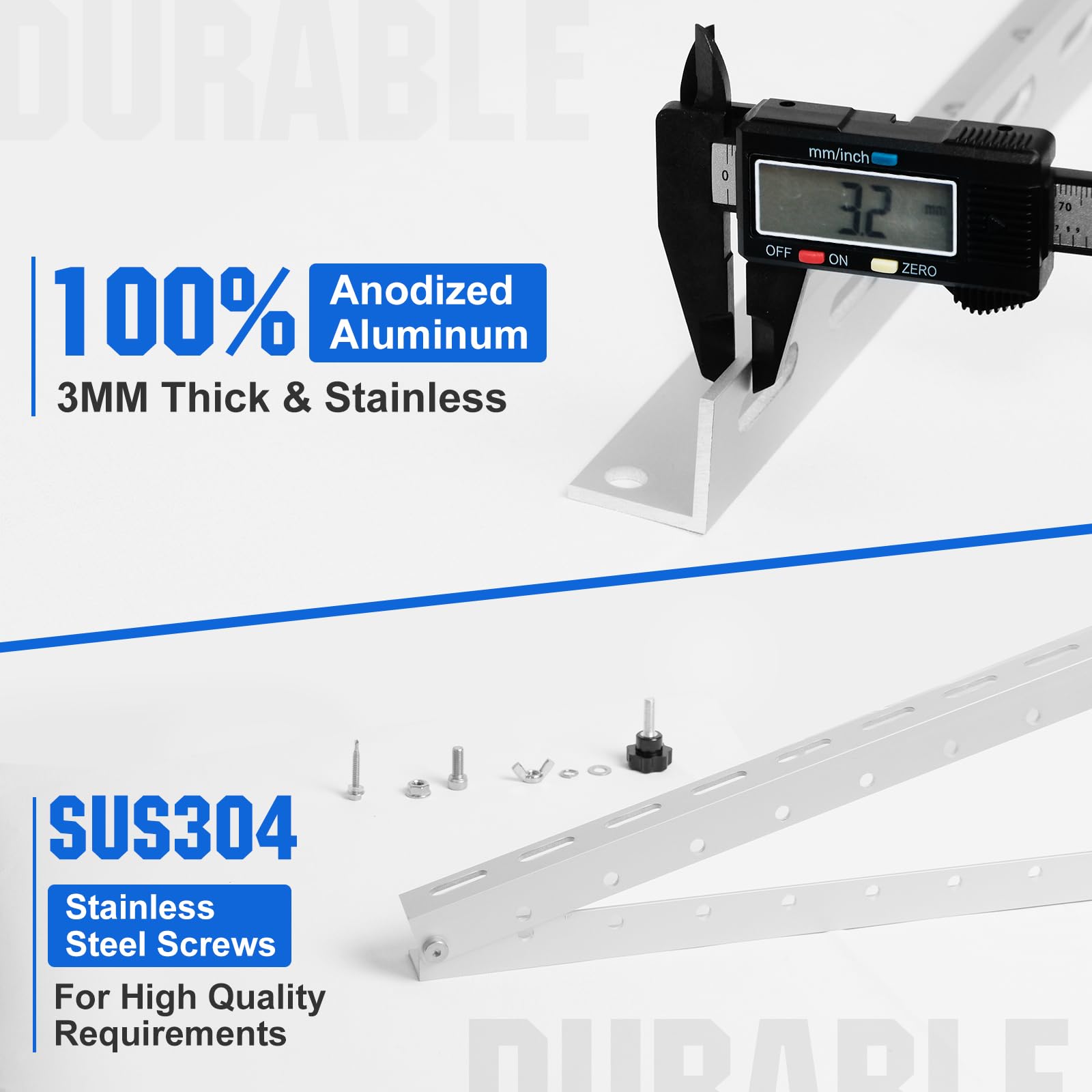 ECO-WORTHY Upgraded 45in Solar Panel Mount Brackets, with Foldable Tilt Legs, Suitable for 2pcs 100W/1pcs 200W 300W 400W Solar Panels,Adjustable Mounting Brackets Kits for RV, Roof, Boat, and Off-Grid - Image 6